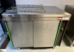 Zanussi stainless steel double door Heated Cabinet, 240volts, 1000mm x 700mm x 870mm (location in
