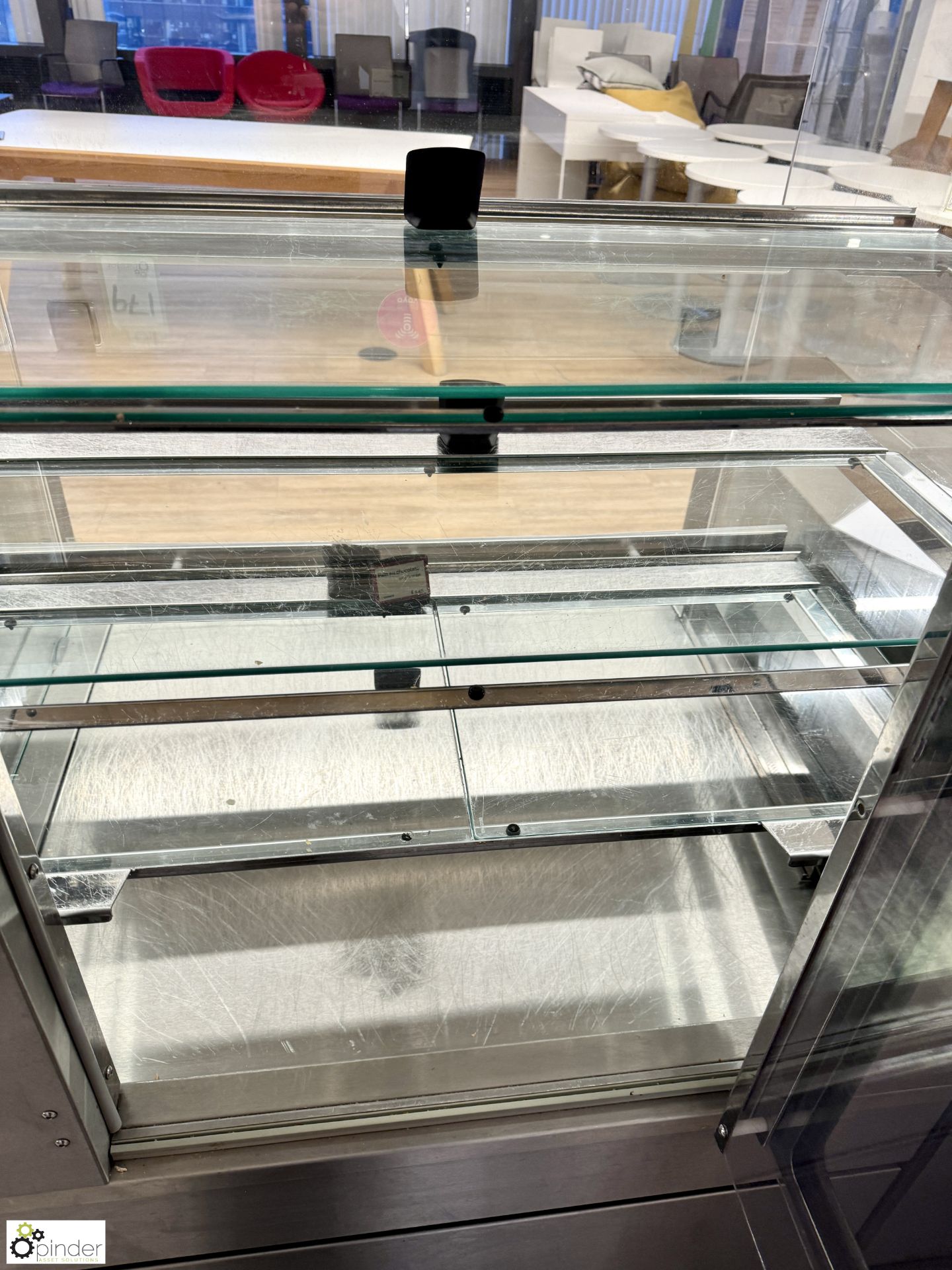 Stainless steel Chilled Display Unit, 240volts, 890mm x 760mm x 1410mm (location in building - level - Image 3 of 5