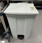 Rubbermaid treadle operated Waste Bin (location in building – basement kitchen 1)