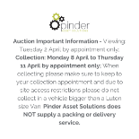 Auction Important Information - Viewing: Tuesday 2 April by appointment only; Collection: Monday 8