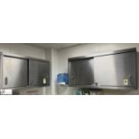 2 stainless steel wall mounted Cabinets, 1000mm x 300mm x 600mm (location in building - level 7)