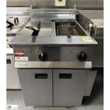 Lincat OE8113/OP2 stainless steel twin basket Deep Fat Fryer, 415volts, 600mm x 800mm x 900mm (