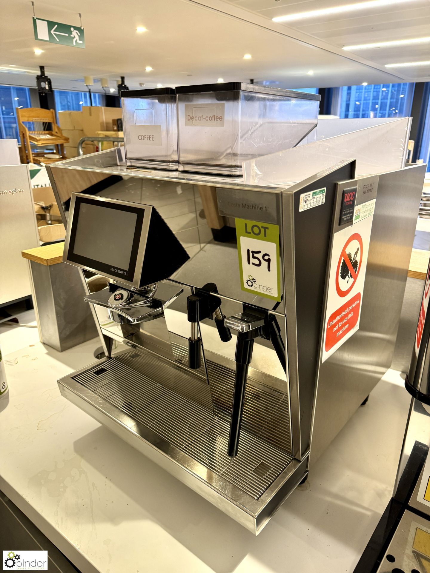 Thermoplan M53S black and white Coffee Machine, 240volts (location in building - level 11 main - Image 2 of 5