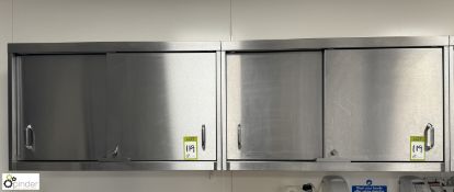 2 stainless steel wall mounted Cabinets, 1000mm x 300mm x 600mm (location in building - level 7)