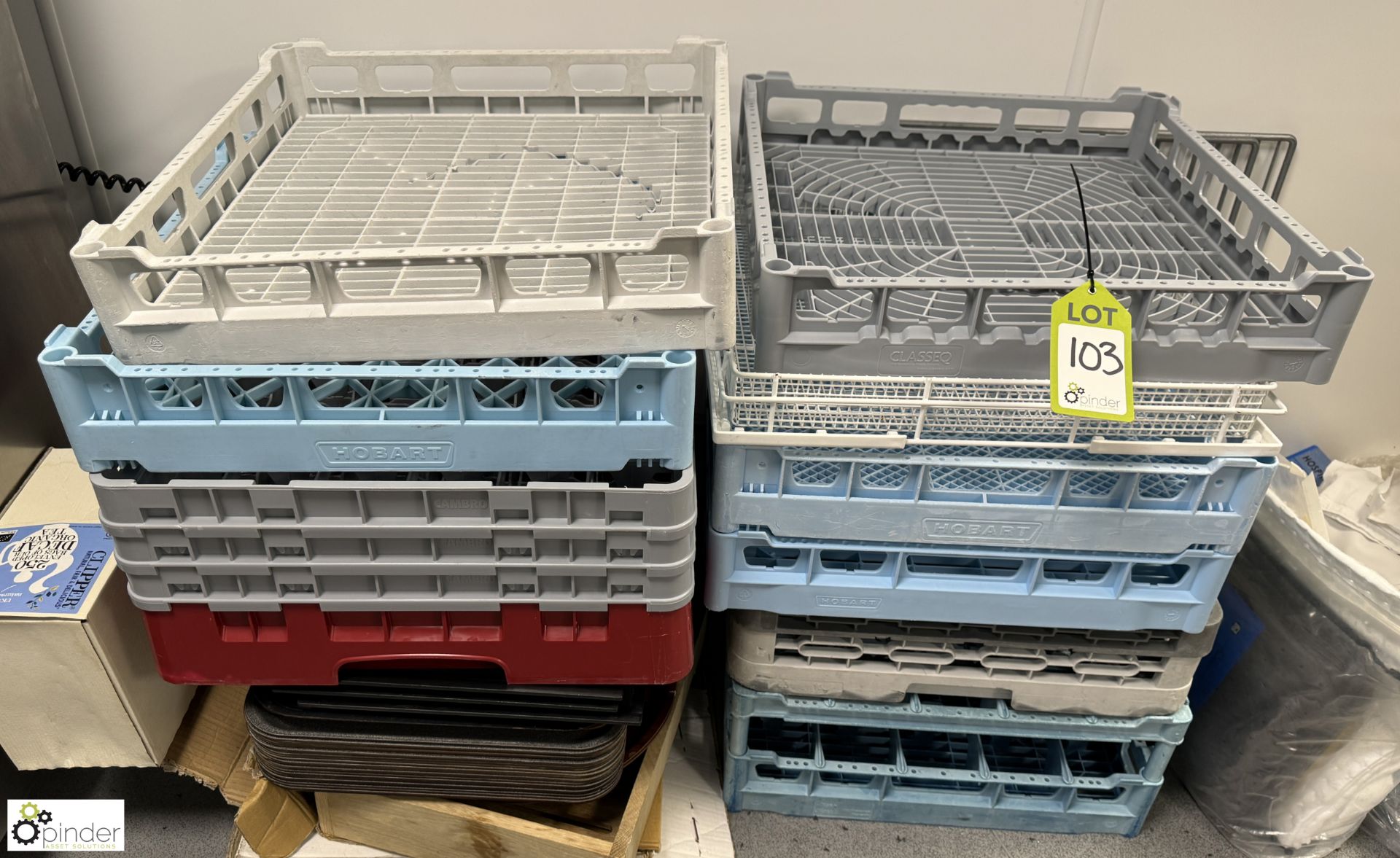 10 various Dishwasher Trays (location in building – basement kitchen 2)