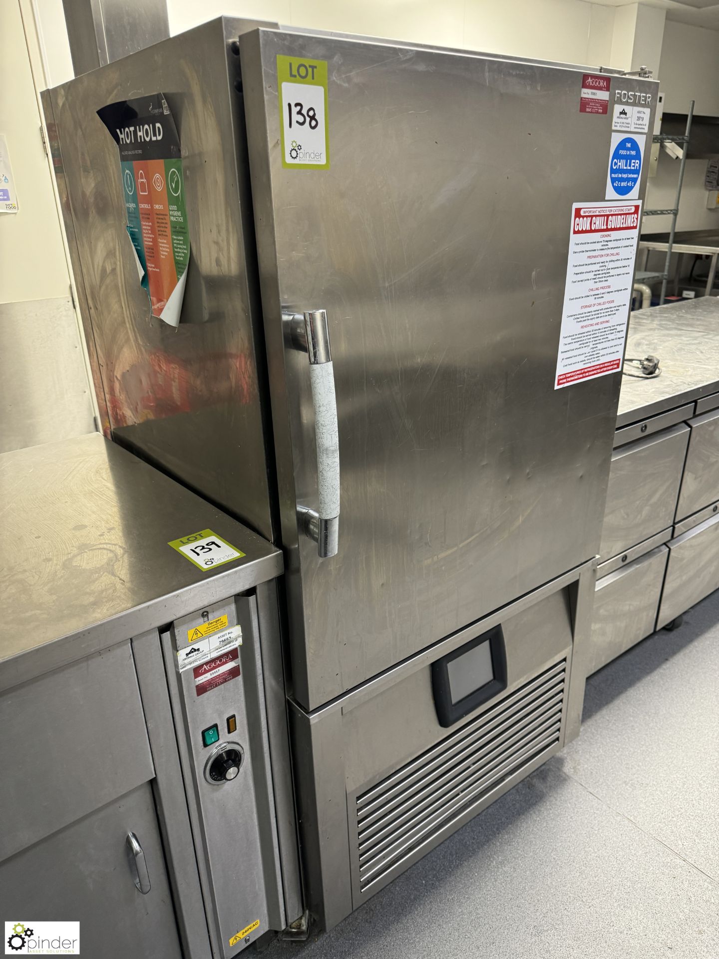 Foster BCC22-12 stainless steel mobile Blast Chiller/Freezer, 240volts, 750mm x 740mm x 1520mm ( - Image 2 of 5