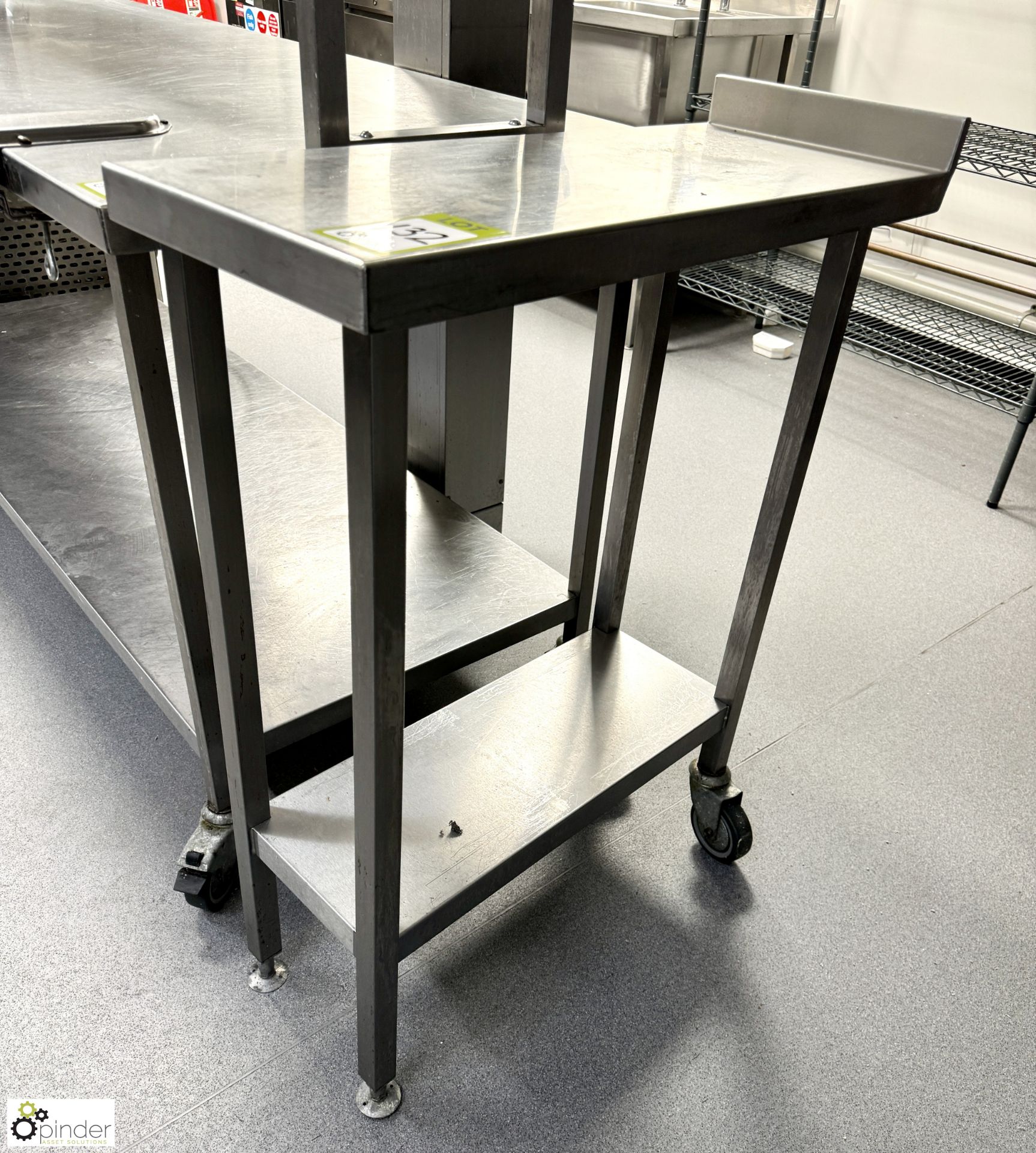 3 stainless steel Side Tables, 300mm x 750mm x 900mm, with under shelf (location in building - level - Image 3 of 4