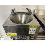 Stainless steel Hand Wash Basin, 380mm x 330mm (location in building - level 11 main kitchen)