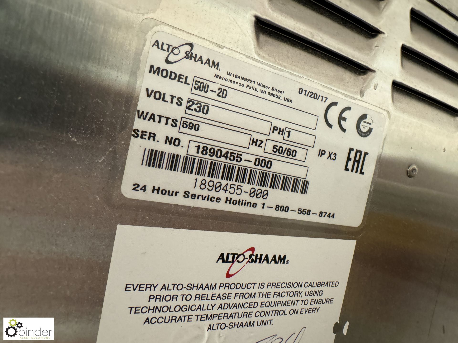 Alto-Shaam 500-20 2-drawer Warming Cupboard, 240volts (location in building - level 11 café area) - Image 3 of 4
