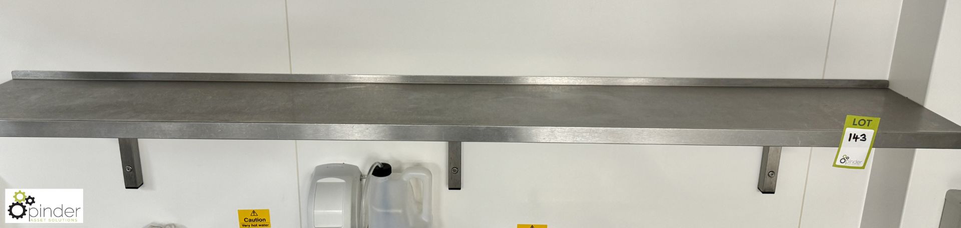 2 stainless steel Shelves, 2000mm x 300mm (location in building - level 11 main kitchen) - Image 3 of 4