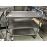 Stainless steel 3-tier Trolley, 800mm x 530mm (location in building - level 23 kitchen)