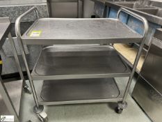 Stainless steel 3-tier Trolley, 800mm x 530mm (location in building - level 23 kitchen)