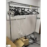 Tubular Coat Rack and quantity Coat Hangers (location in building – basement kitchen 2)