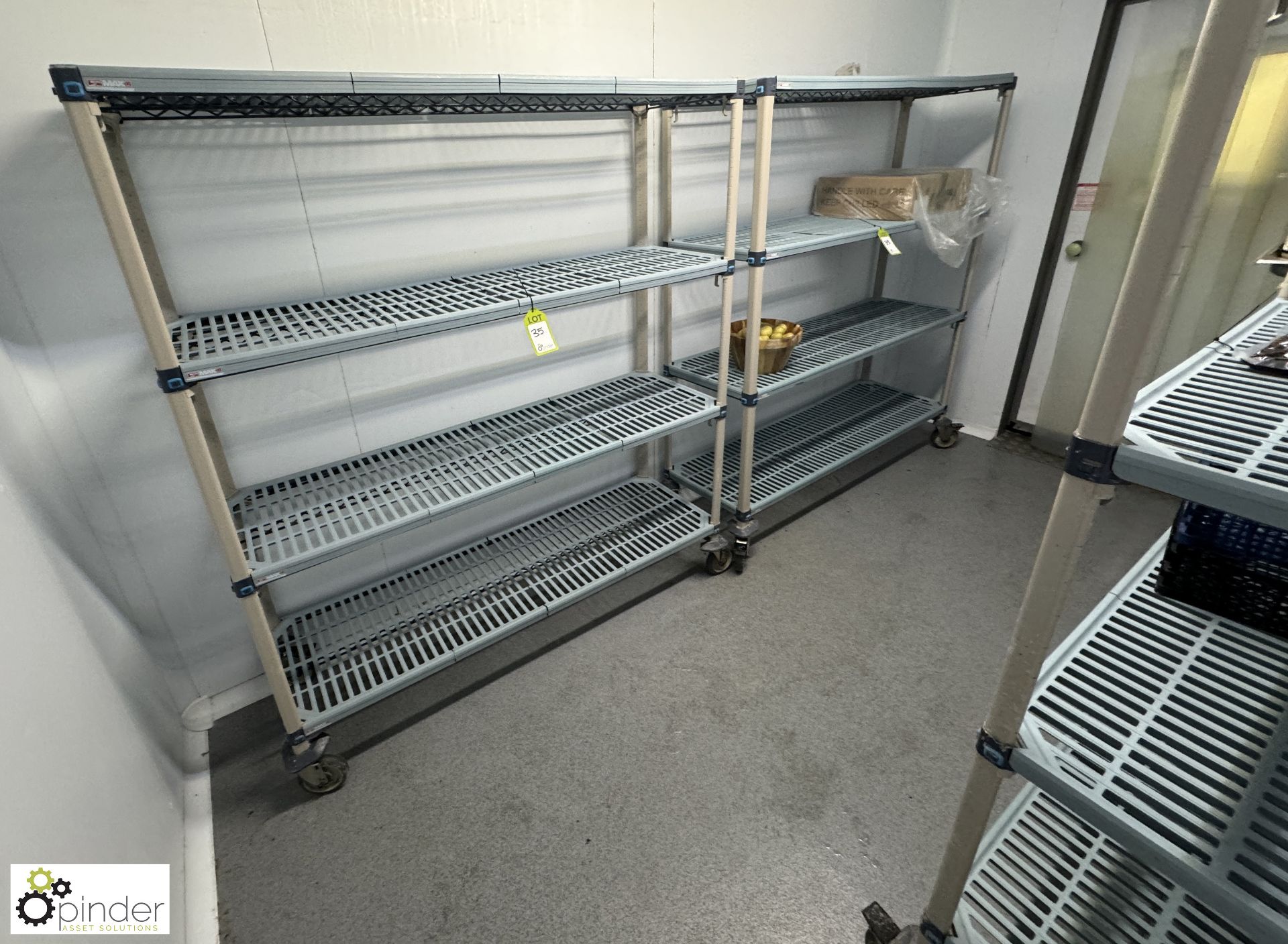 2 Metro Max mobile 4-shelf Racks, 1500mm x 450mm x 700mm, mobile 4-shelf Rack, 1050mm x 450mm x - Image 7 of 8