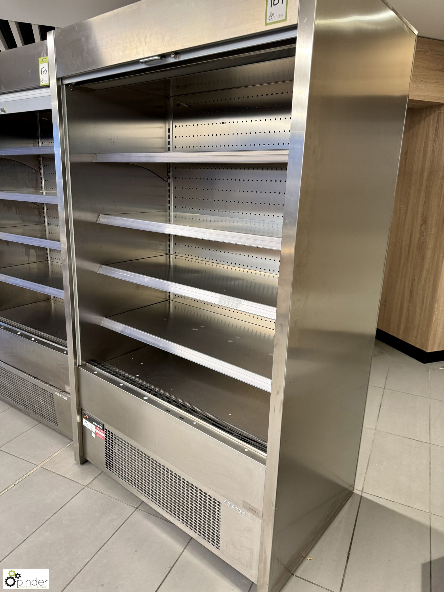 Foster stainless steel shutter front Chilled Food Display Unit, 1200mm x 780mm x 2000mm (location in - Bild 3 aus 4