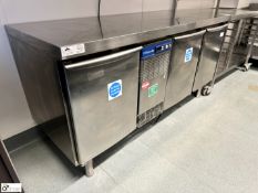 Electrolux RCDR3M30 stainless steel mobile 3-door Chilled Counter, 240volts, 1775mm x 700mm x