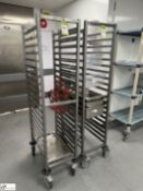 2 stainless steel multi tray Trolleys (location in building – basement kitchen 2)