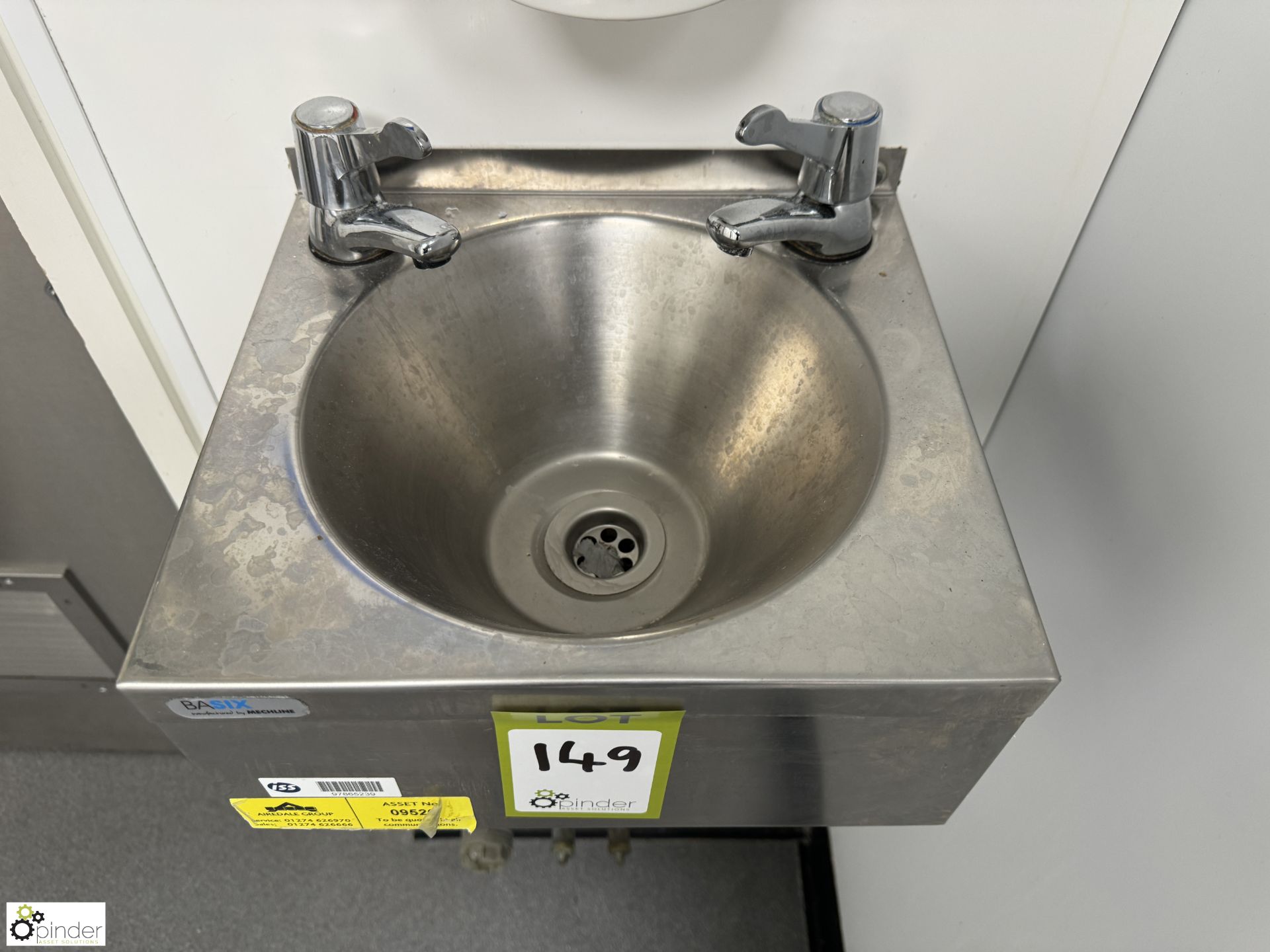 Stainless steel Hand Wash Basin, 380mm x 330mm (location in building - level 11 main kitchen) - Image 2 of 3