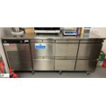 Foster G2 mobile stainless steel 6-drawer Chilled Counter, 240volts, 1870mm x 700mm x 880mm (