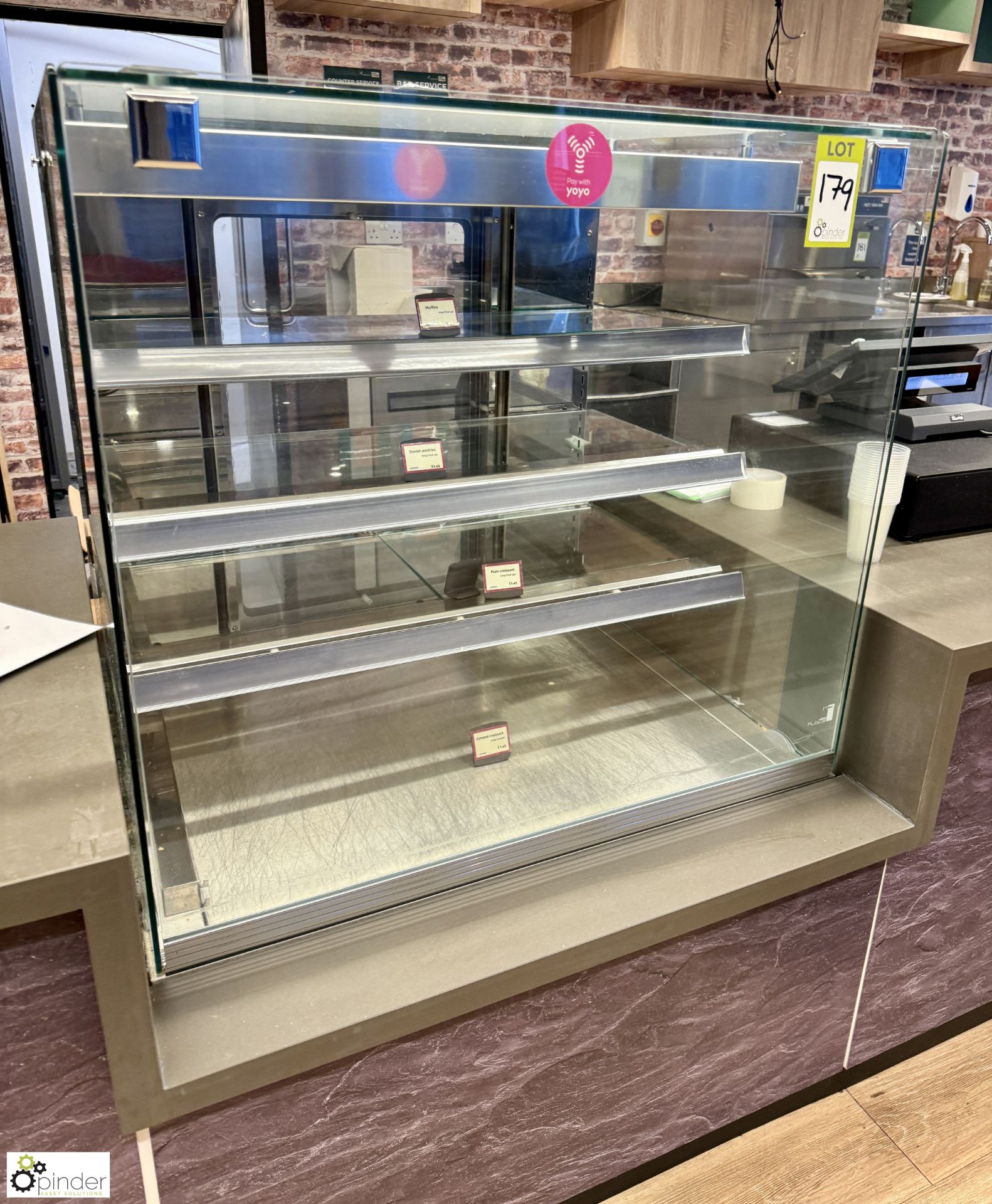 Stainless steel Chilled Display Unit, 240volts, 890mm x 760mm x 1410mm (location in building - level - Image 2 of 5