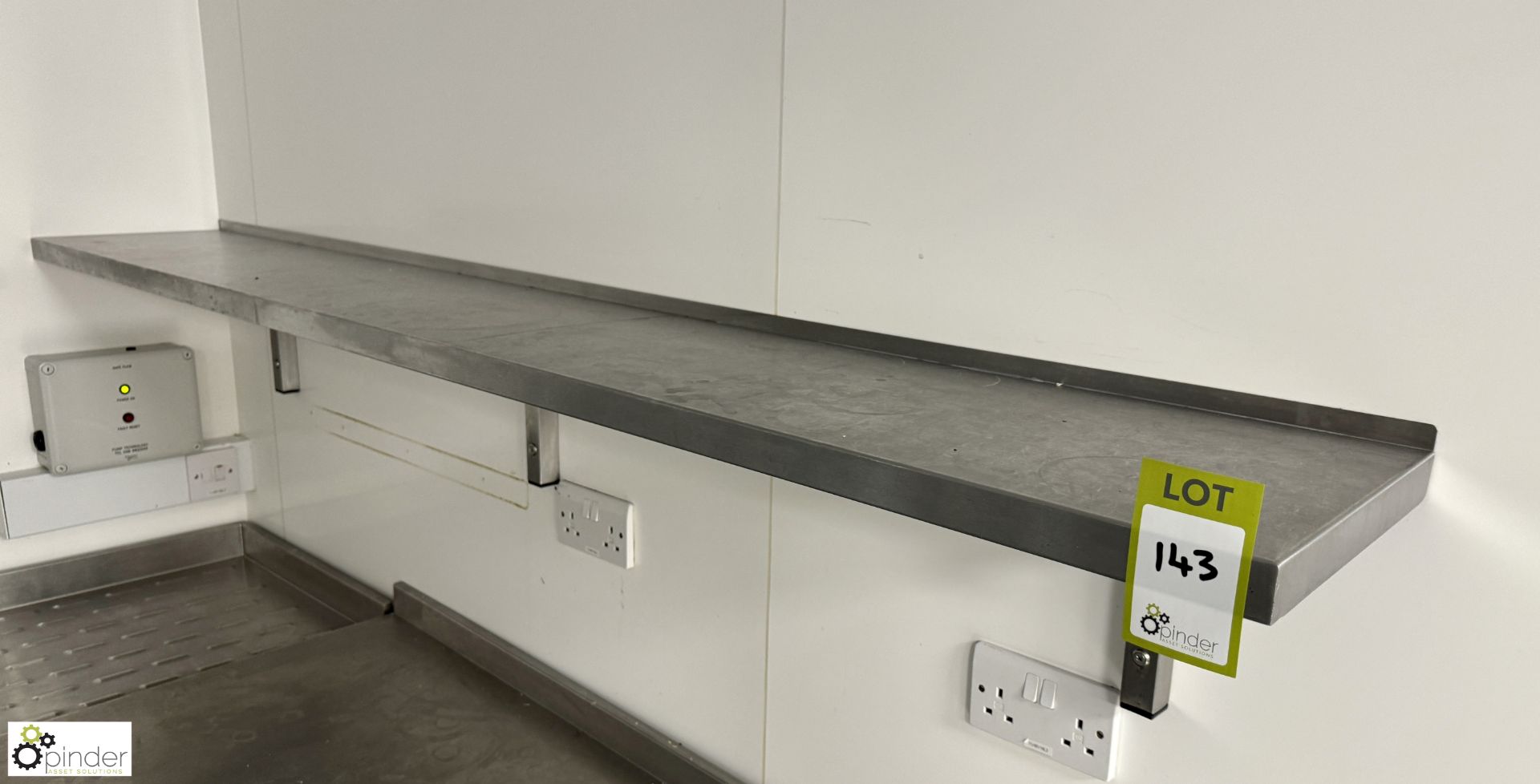 2 stainless steel Shelves, 2000mm x 300mm (location in building - level 11 main kitchen) - Image 2 of 4