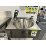 Stainless steel Hand Wash Basin, 380mm x 330mm (location in building – basement kitchen 2)