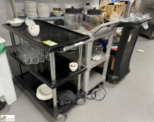 3 various Serving Trolleys (location in building – basement kitchen 2)