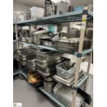 Large quantity Cooking Trays, etc, to rack (rack not included) (location in building – basement