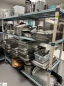 Large quantity Cooking Trays, etc, to rack (rack not included) (location in building – basement