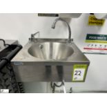 Stainless steel Hand Wash Sink, 380mm x 330mm (location in building – basement kitchen 1)