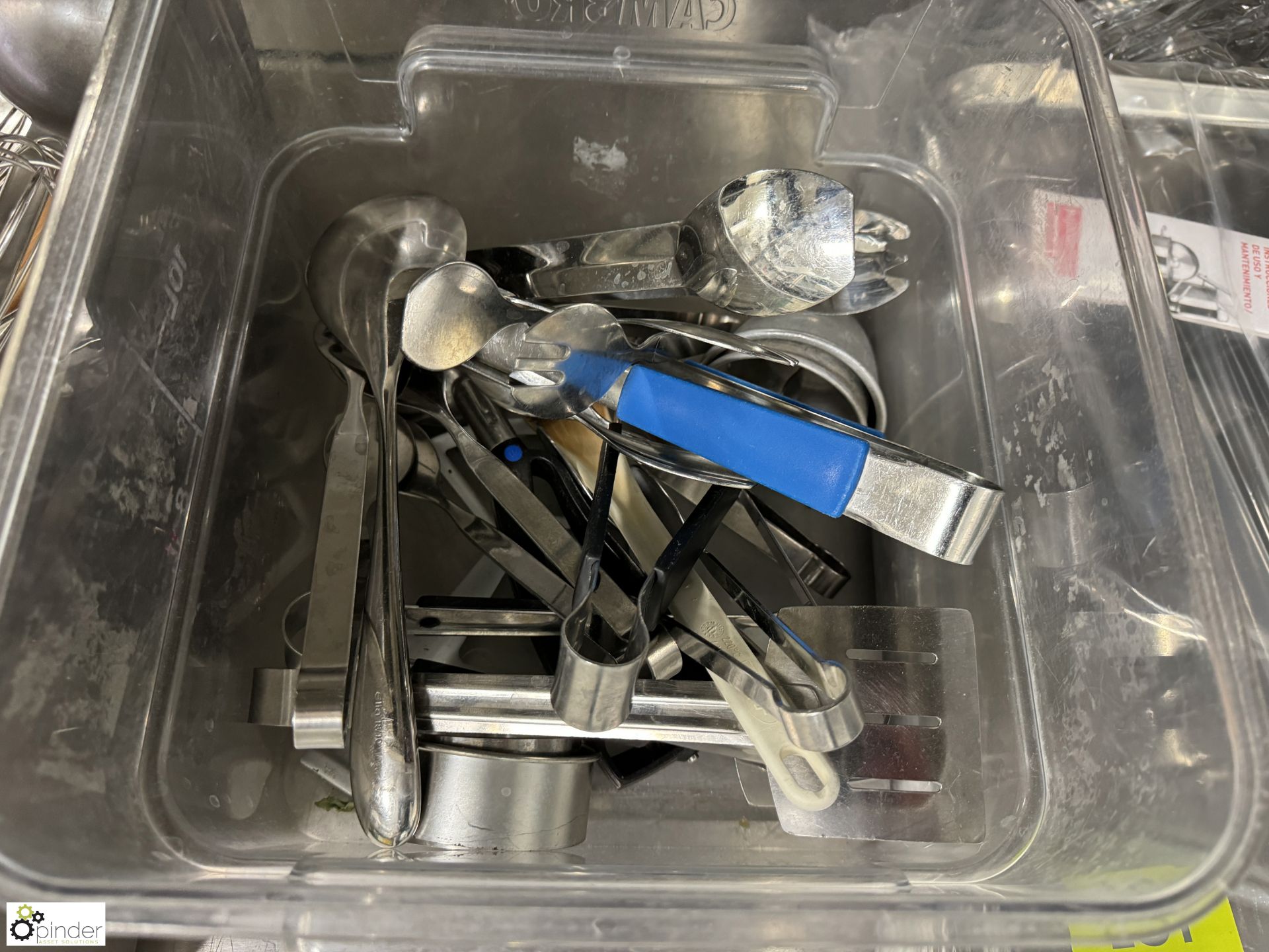 Quantity various Utensils and unused stainless steel Trays (location in building – basement - Bild 4 aus 6