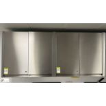 2 stainless steel wall mounted Cabinets, 900mm x 350mm x 800mm (location in building – basement