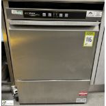 Hobart Eco Max Plus stainless steel under counter single tray Dishwasher, 240volts (location in