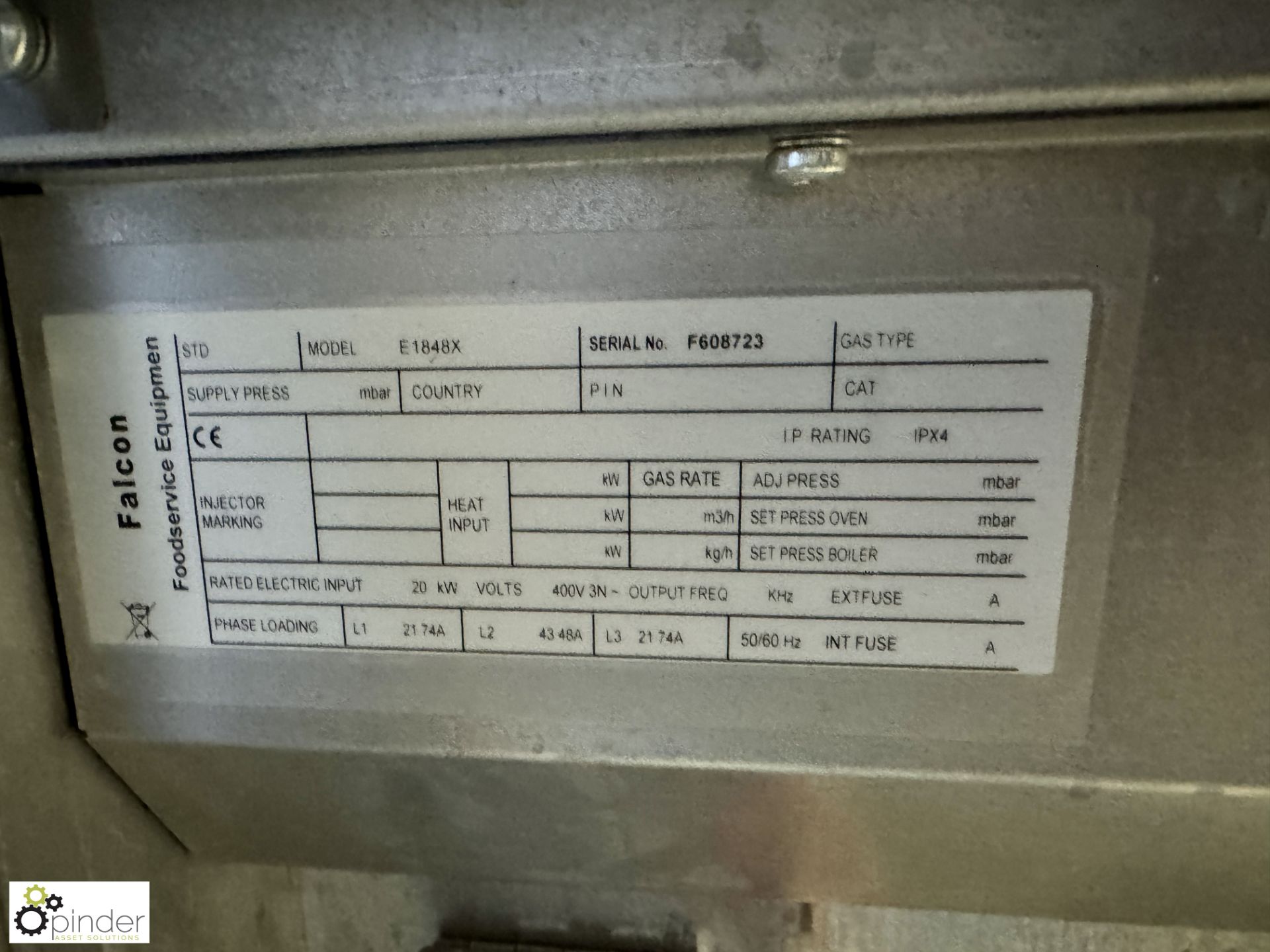 Falcon E1848X stainless steel twin basket Deep Fat Fryer, 415volts, 600mm x 870mm x 820mm ( - Image 4 of 5