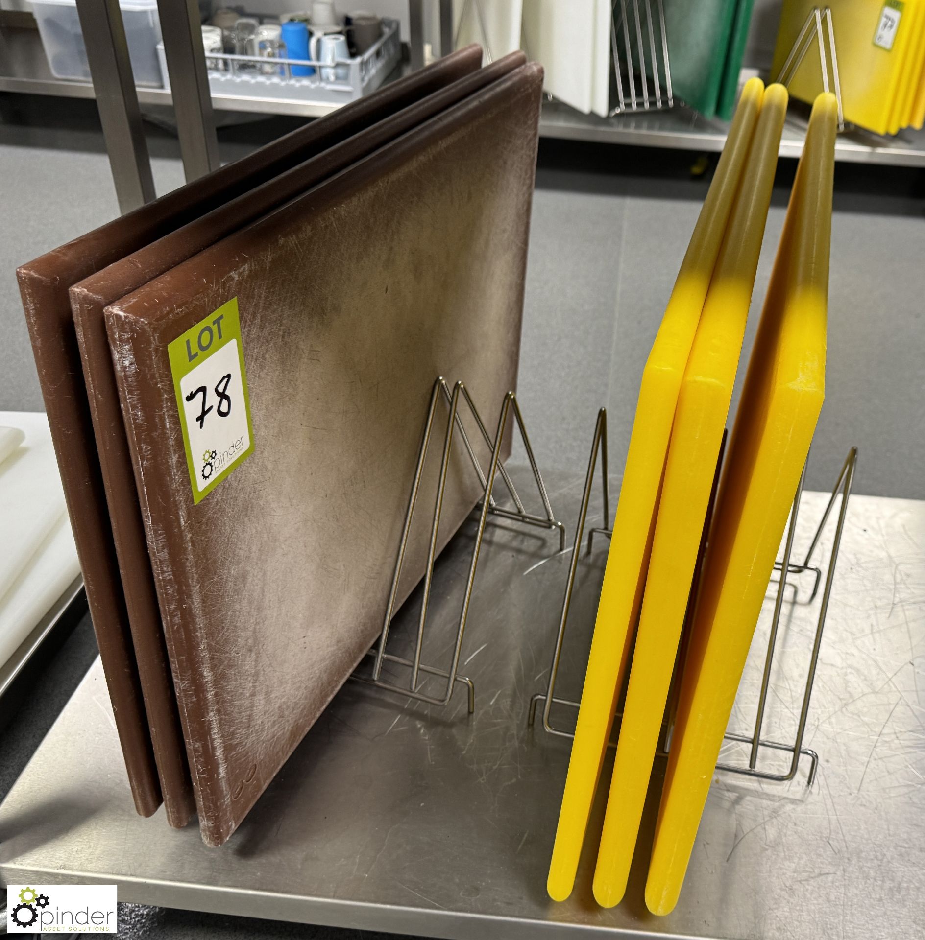 6 various Nylon Chopping Boards and 2 Stands (location in building – basement kitchen 2) - Image 2 of 3