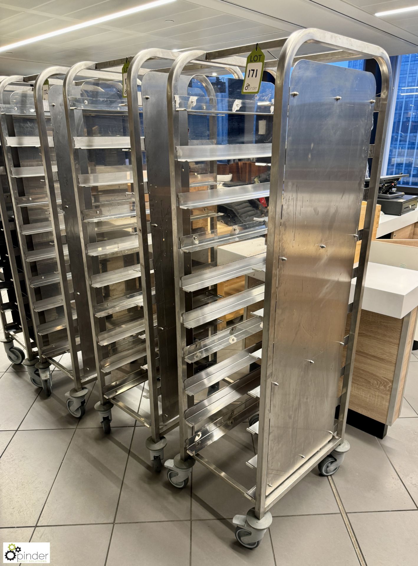 2 stainless steel 10-tray Trolleys (location in building - level 11 main canteen) - Bild 2 aus 3