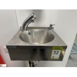 Stainless steel Hand Wash Basin, 380mm x 330mm (location in building – basement kitchen 2)