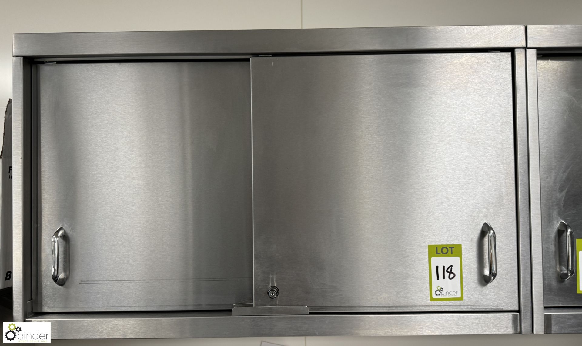 2 stainless steel wall mounted Cabinets, 1000mm x 300mm x 600mm (location in building - level 7) - Image 3 of 5