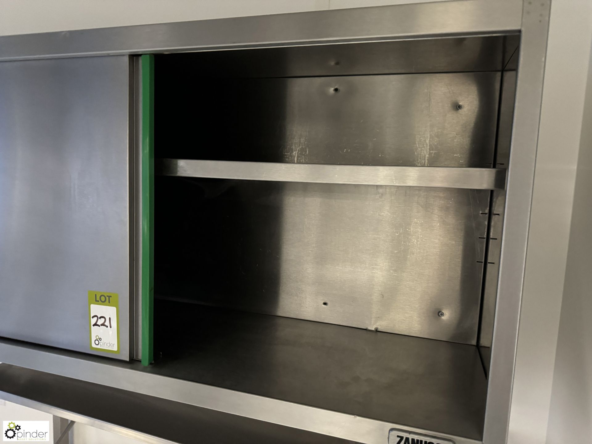 Zanussi stainless steel wall mounted double door Cabinet, 1400mm x 380mm x 600mm (location in - Image 2 of 3