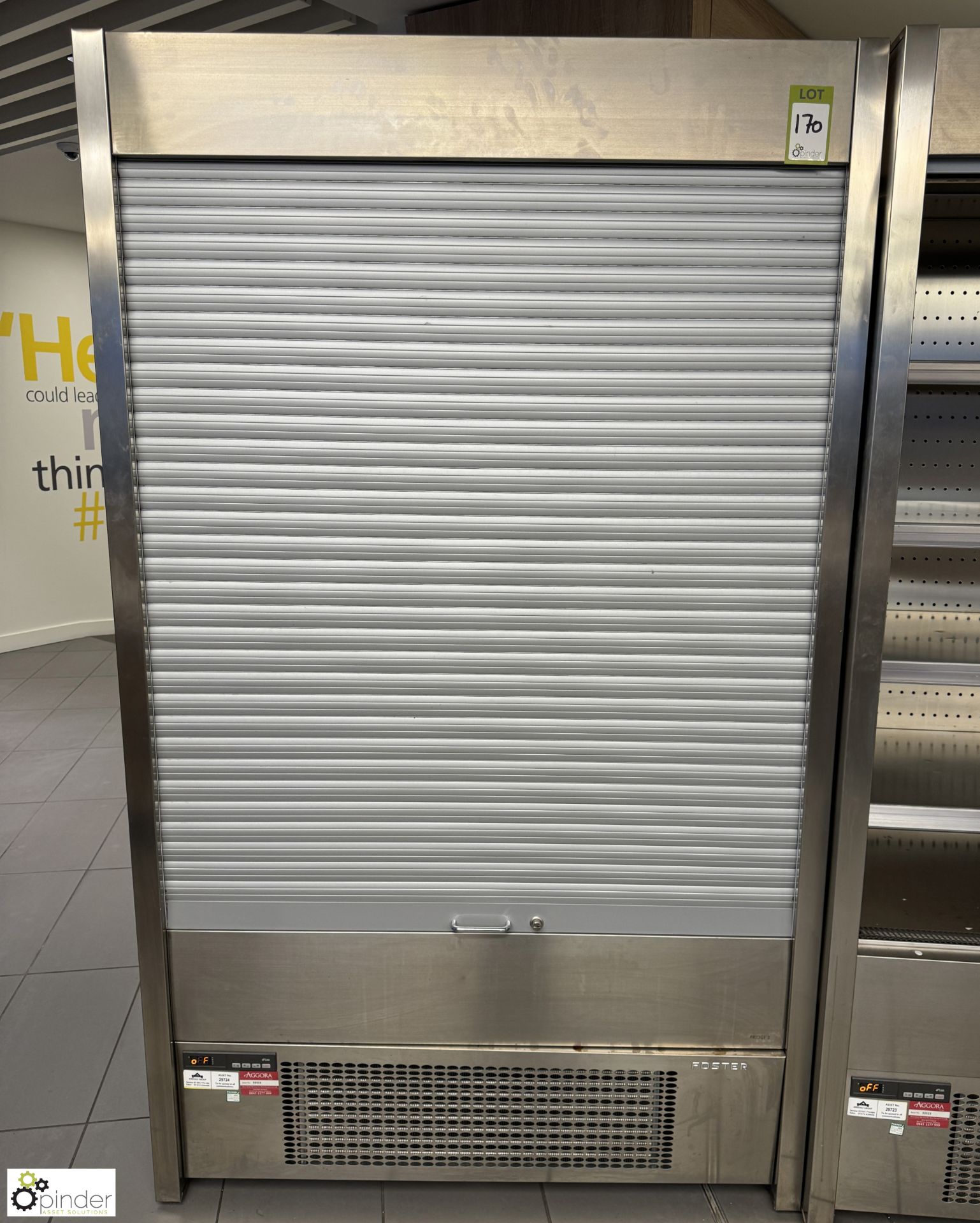 Foster stainless steel shutter front Chilled Food Display Unit, 1200mm x 780mm x 2000mm (location in - Image 3 of 4