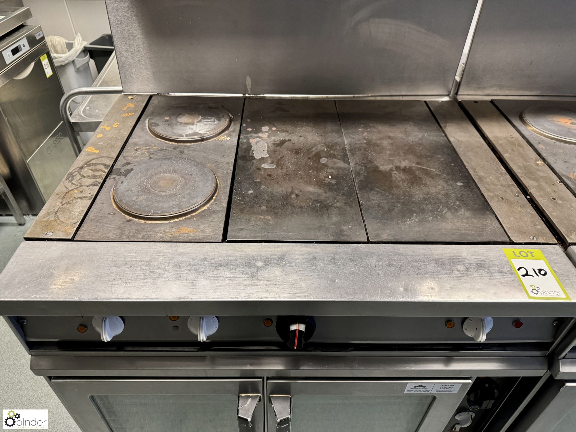 Stainless steel mobile electric double door Oven, 415volts, 900mm x 750mm x 1000mm, with 2 hobs - Image 3 of 5