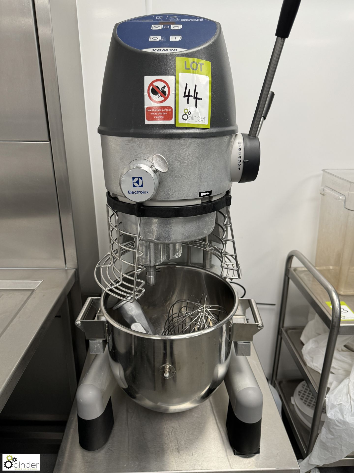 Electrolux XBM20 Commercial Food Mixer, 20litres, 240volts, with whisk, mixing paddle, bowl and - Image 2 of 7