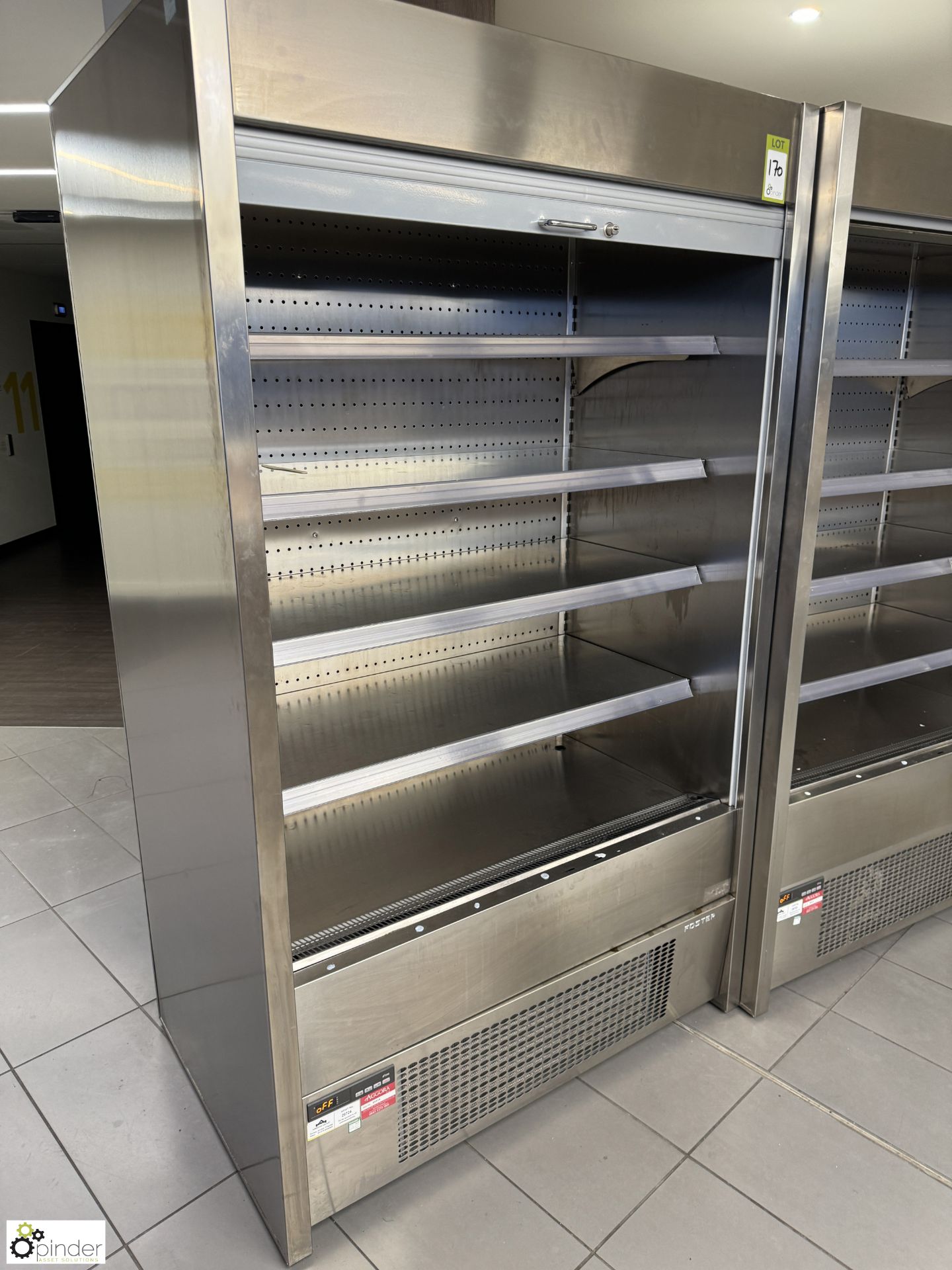 Foster stainless steel shutter front Chilled Food Display Unit, 1200mm x 780mm x 2000mm (location in - Image 2 of 4