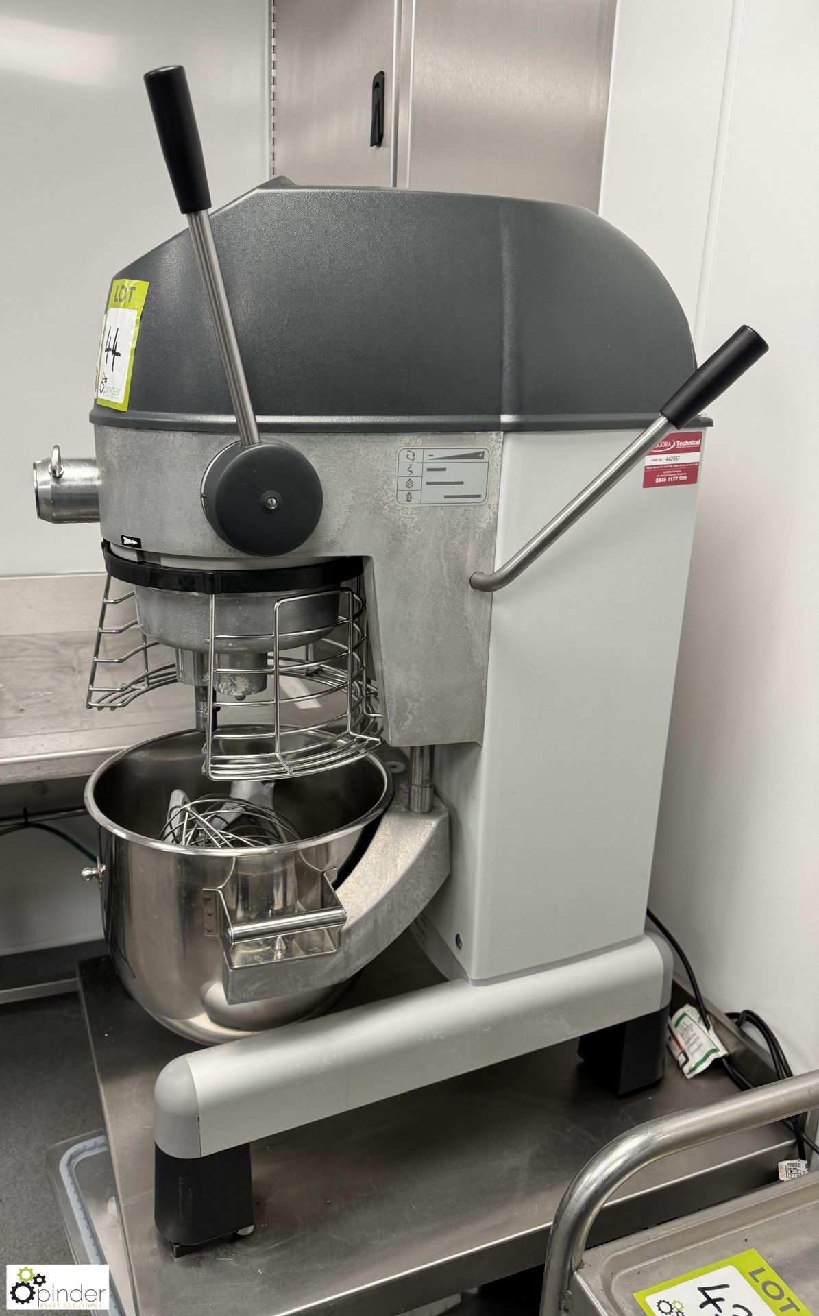 Electrolux XBM20 Commercial Food Mixer, 20litres, 240volts, with whisk, mixing paddle, bowl and - Image 6 of 7
