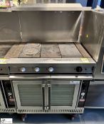 Stainless steel mobile electric double door Oven, 415volts, 900mm x 750mm x 1000mm, with 2 hobs