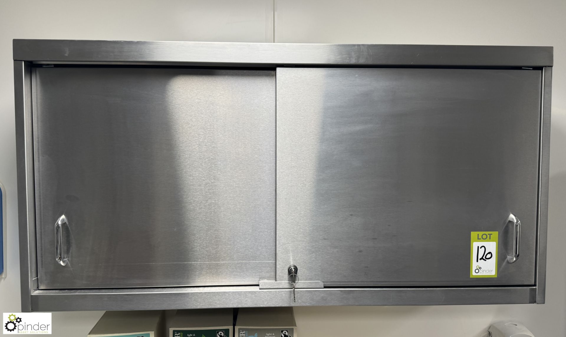 2 stainless steel wall mounted Cabinets, 1000mm x 300mm x 600mm (location in building - level 7) - Bild 2 aus 4
