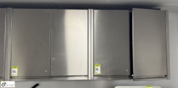 2 stainless steel wall mounted Cabinets, 900mm x 350mm x 800mm (location in building – basement