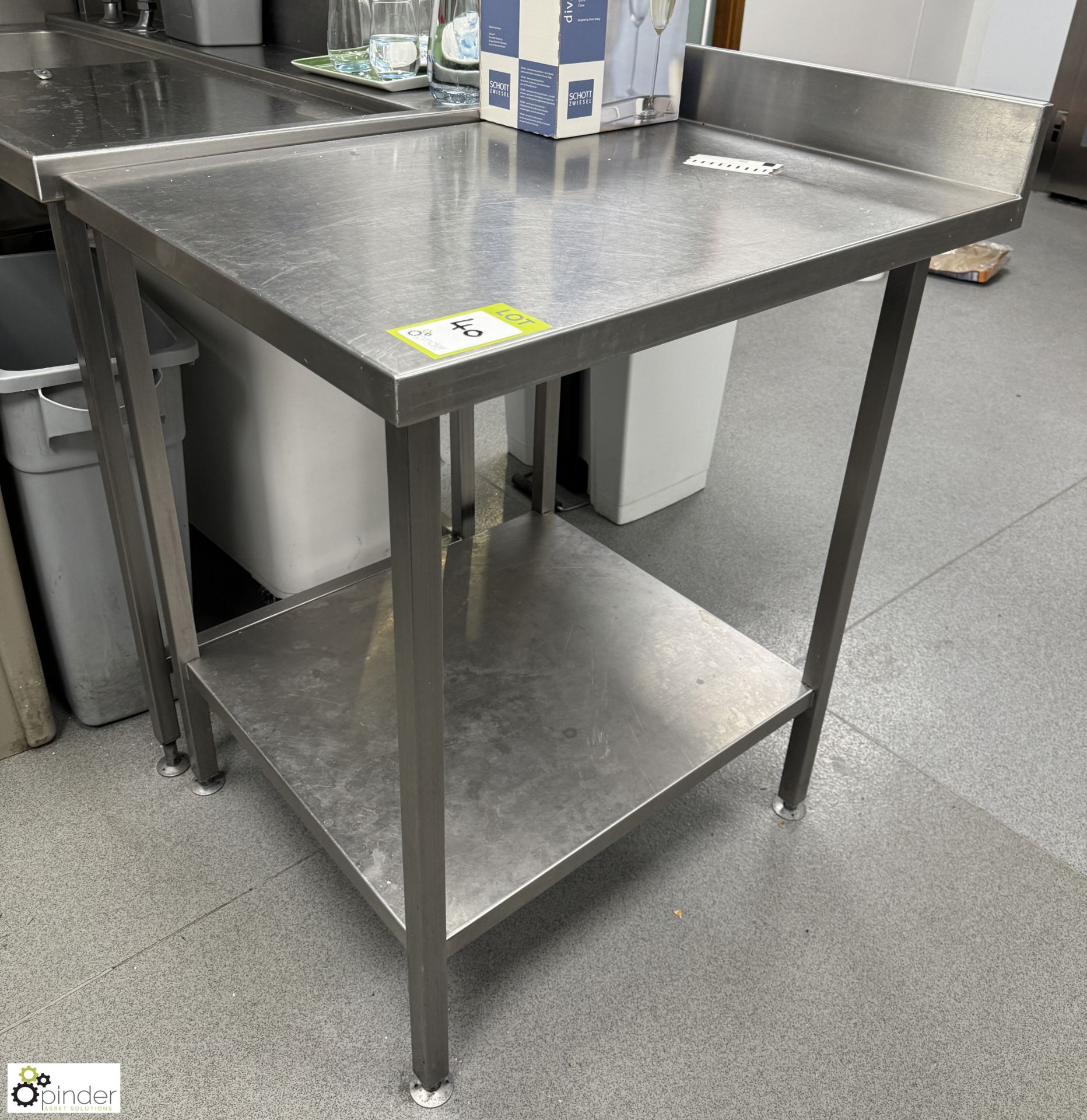 Stainless steel Preparation Table, 650mm x 850mm x 900mm, with under shelf (location in building – - Bild 2 aus 3