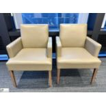 Pair leather Reception Armchairs (location in building – level 7)