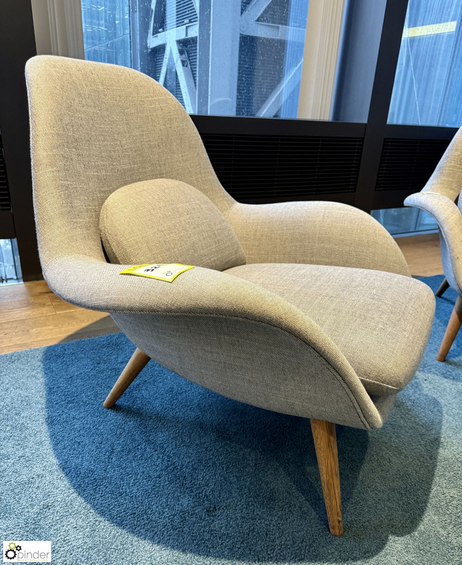 Pair Fredericia swoon upholstered Reception Chairs, designed by Space Copenhagen (location in - Image 3 of 6